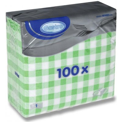 Wimex Gastro ubrousky zelené 1V 33x33 cm 100 ks – Hledejceny.cz