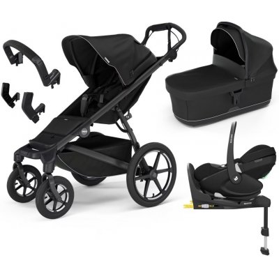 THULE Trojkombinace 6v1 Urban Glide 4-wheel + Bassinet + příslušenství 2024 + Maxi-Cosi Pebble 360 PRO + základna FamilyFix 360 PRO Black