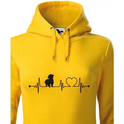 Bezvatriko dámská mikina Maltézák tep žlutá 1065 – Zboží Dáma