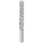 PRESBETON Betonový plotový sloupek průběžný pro výšku plotu 160 cm 150x150x2400 mm reliéfní přírodní – Zbozi.Blesk.cz
