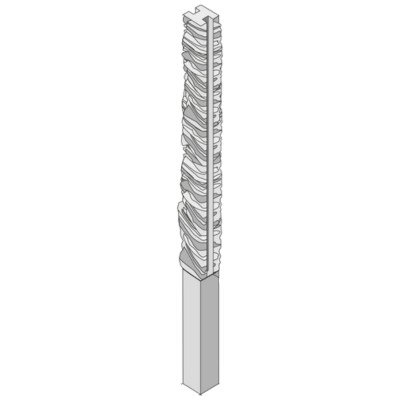 PRESBETON Betonový plotový sloupek průběžný pro výšku plotu 160 cm 150x150x2400 mm reliéfní přírodní – Zbozi.Blesk.cz
