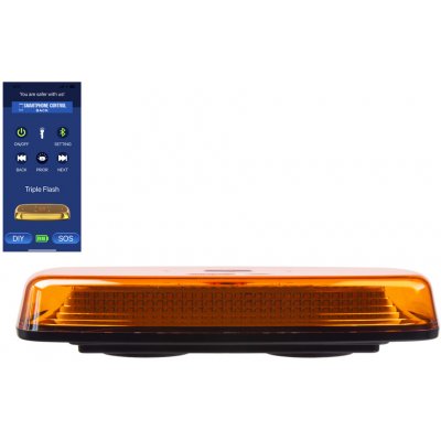 AKU LED rampa oranžová, APP, magnet, 12-24V, 304mm, ECE R65 R10 – Zboží Mobilmania