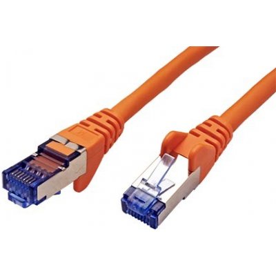 Goobay 21.92.1827 S/FTP patch, kat. 6a, LSOH, 0,5m, oranžový – Zboží Živě
