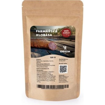 Origin Line Kořenicí směs bez soli Farmářská klobása 120 g – Zboží Dáma