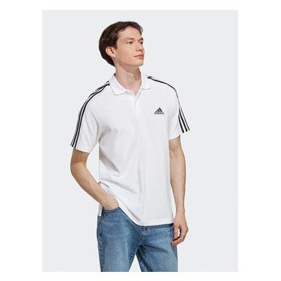 adidas polokošile Essentials Piqué Embroidered Small Logo 3-Stripes Polo Shirt IC9312 Bílá