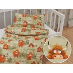 Biante povlečení postýlky Sandra SA612 Býčci na pastvě na zeleném postýlky 90 x 120 cm 40 x 60 cm – Zboží Dáma