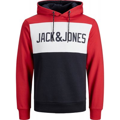 Jack&Jones mikina JJELOGO 12172344 Tango Red