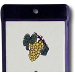 Venkovní teploměr smaltovaný, Modrobílý 860 x 140 mm, Bílý hrozen – Sleviste.cz