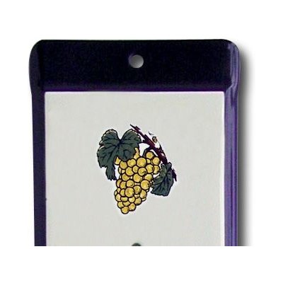 Venkovní teploměr smaltovaný, Modrobílý 860 x 140 mm, Bílý hrozen – Sleviste.cz