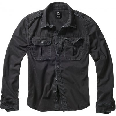 Košile Brandit Vintage Long sleeve Černá – Zboží Mobilmania