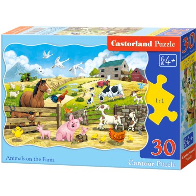 Castorland Zvířátka na farmě 30 dílků – Zboží Dáma