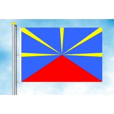 LIBEA, s.r.o. Vlajka Réunionu Rozměr: 60×90 cm, Uchycení: Karabiny – Hledejceny.cz