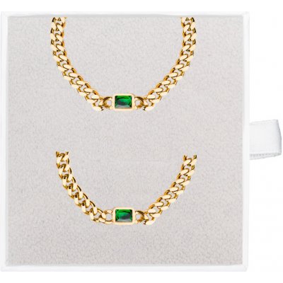 Franco Bene Diamond set náhrdelník a náramek pozlacený 2243 – Zboží Dáma