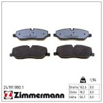 24191.980.1 ZIMMERMANN Sada brzdových destiček, kotoučová brzda