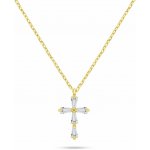 Brilio Silver Oslnivý pozlacený náhrdelník NCL198Y – Hledejceny.cz