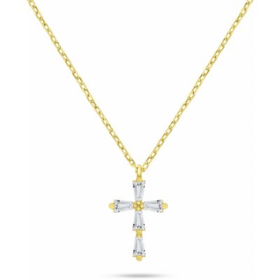 Brilio Silver Oslnivý pozlacený náhrdelník NCL198Y – Hledejceny.cz