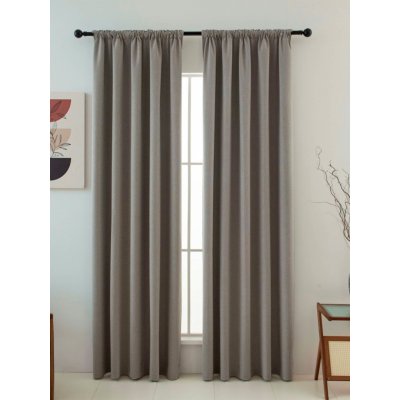 MKLuzkoviny.cz Blackout závěsy Ricardo přírodní - 140 x 250 cm (2ks) - řasící stuha – Hledejceny.cz