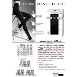 Gatta Velvet Touch 600 Den Leggings černá