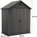 KETER Darwin 6x4 Evotech 190 x 121 cm šedý 249363 – Sleviste.cz