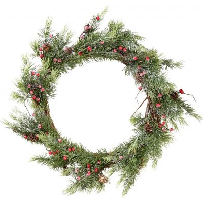 Det Gamle Apotek Dekorační věnec se šiškami P.50cm zelený – Sleviste.cz