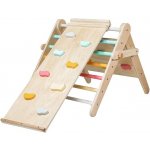 EliNeli Montessori rostoucí Piklerové trojúhelník 59 cm 3 v 1 s activity boardem a prknem 2 v 1 fres – Zboží Dáma