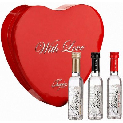 Chopin Collection With love dárková sada vodky 40% 3 x 0,05 l (kazeta) – Hledejceny.cz