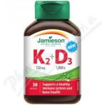 Jamieson Vitamíny K2 120mcg a D3 1000 IU 30 kapslí – Hledejceny.cz