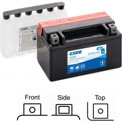 Exide YTX7L-BS, ETX7L-BS – Zboží Mobilmania