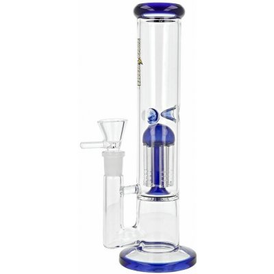 Super Heroes Skleněný bong s perkolací Straight Blue Ice+Pwrc. 25cm – Zboží Dáma