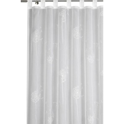 Závěs s poutky Flock Pampeliška bílý 245 x 140 cm – Hledejceny.cz