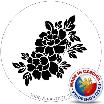 Stencil šablona Květy pivoněk – Zbozi.Blesk.cz