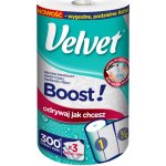 Velvet Boost třívrstvé papírové ručníky 150 útržků 1 role – Zboží Dáma
