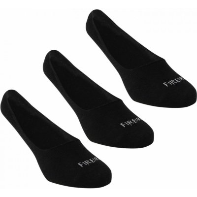 Firetrap Invisible ponožky 3 Pack Black – Zbozi.Blesk.cz