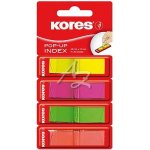 Kores samolepicí záložky 45x12mm/4x40ks Pop-Up mix – Hledejceny.cz