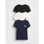 GAP Žebrované tričko s logem 3 ks Vícebarevná – Zboží Dáma