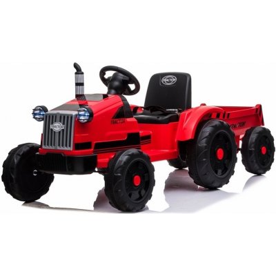 Mamido elektrický traktor s vlečkou T1 červená