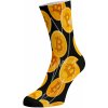 Walkee barevné ponožky Bitcoin Černá
