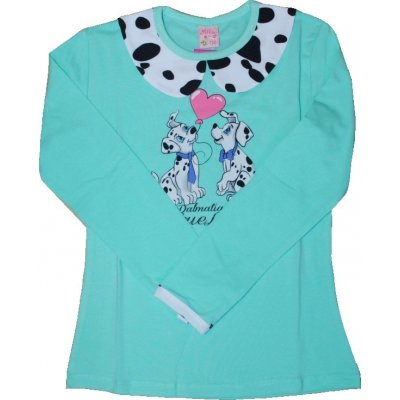 dívčí tričko s dlouhým rukávem Dalmatin Pettino světle zelená – Sleviste.cz