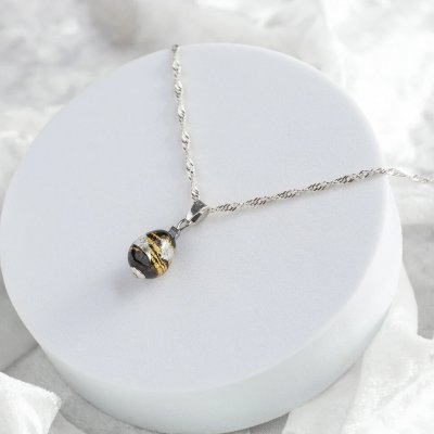 Lampglas Náhrdelník s 24karátovým zlatem a ryzím stříbrem NNM10/AG/RHO – Zboží Dáma