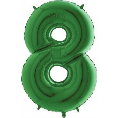 Nafukovací balónek číslo 8 zelený 102cm extra velký - Grabo | Cukrářské potřeby