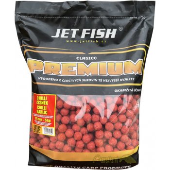 Jet Fish Premium clasicc Boilies 5kg 24mm CHILLI ČESNEK