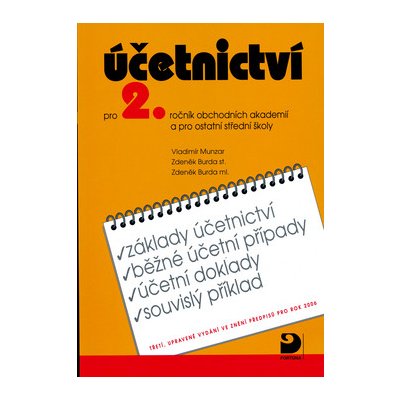 Účetnictví pro 2. ročník obchodních akademií a pro ostatní střední - Munzar Vladimír – Zboží Mobilmania