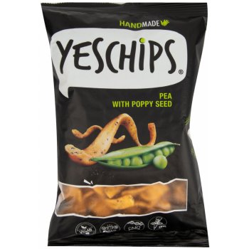 Yes chips bezlepkové hrachové s mákem 80g