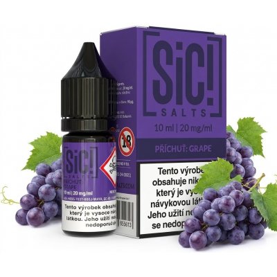 Sic!Salts Salt Grape Ice 10 ml 20 mg – Hledejceny.cz