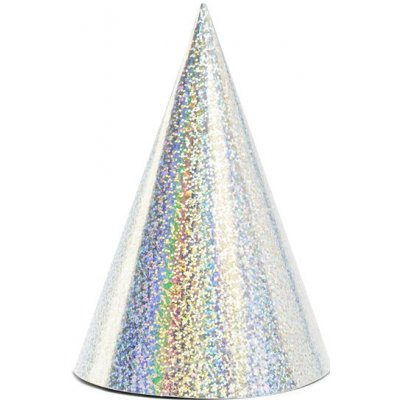 PartyDeco Párty kloboučky holografické stříbrné 6ks – Sleviste.cz