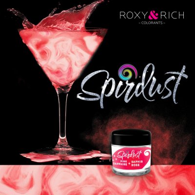 Roxy and Rich Metalická barva do nápojů Spirdust růžový safír 1,5 g – Zboží Mobilmania