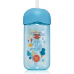 Suavinex lahvička s brčkem Forest modrá 340 ml – Zboží Dáma