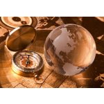 WEBLUX 22842255 Samolepka fólie Old Compass and globe Starý kompas a zeměkoule rozměry 145 x 100 cm