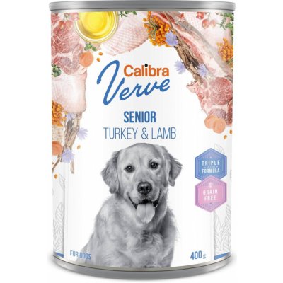 Calibra Verve Dog Grain Free Senior Turkey & Lamb 400 g – Zbozi.Blesk.cz