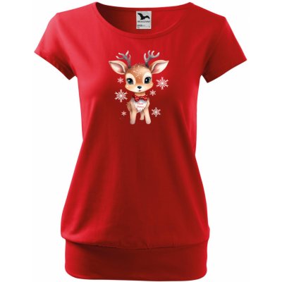 MALFINI Vánoční tričko City malý Sobík červené – Hledejceny.cz